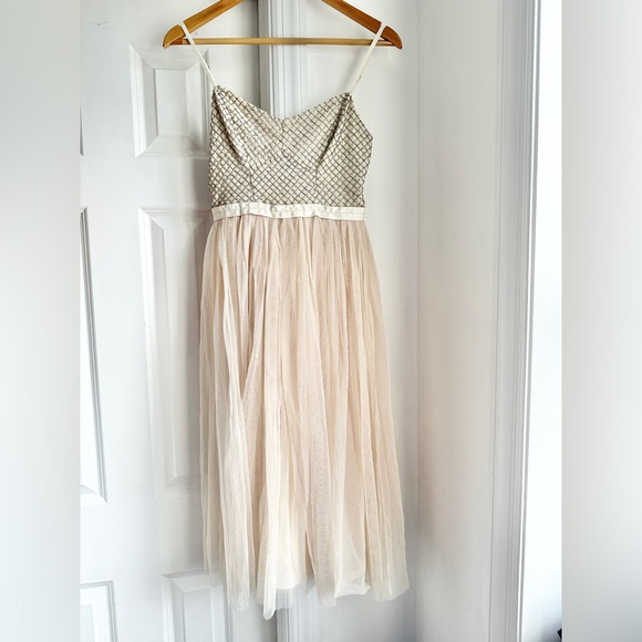BHLDN Needle and Thread Coppelia Dress in Nude - Picture 5 of 10